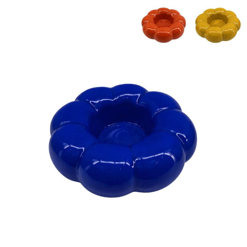 Waxinelichthouder bollen bloem - diverse varianten - ø13x6 cm