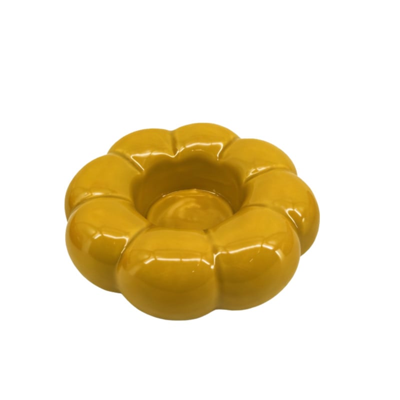 Waxinelichthouder bollen bloem - diverse varianten - ø13x6 cm