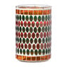 Waxinelichthouder mozaïek - oranje/groen - ø10x15 cm