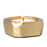 Waxinelichthouder vierkant - goudkleurig - 5x5x2 cm