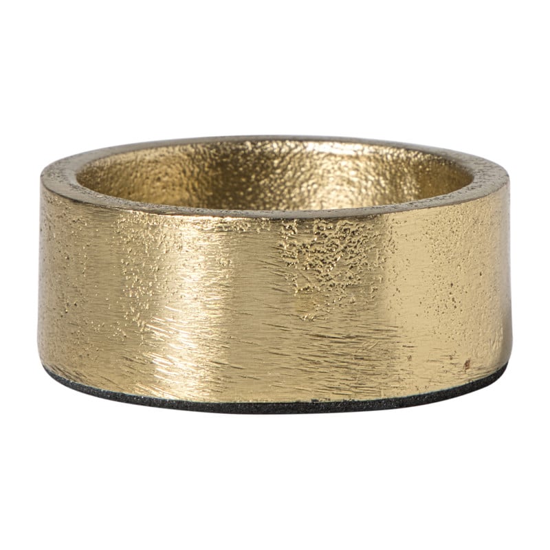 Waxinelichthouder rond - goudkleurig - ø5x2 cm
