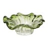 Waxinelichthouder bloem - groen - ø12x4.5 cm