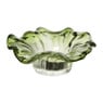 Waxinelichthouder bloem - groen - ø12x4.5 cm