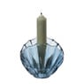 Waxinelichthouder schelpje - blauw - ø9x7.6 cm