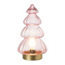 Lamp kerstboom - roze - ⌀15x28 cm