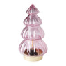 Lamp kerstboom - roze - ⌀15x28 cm