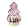 Lamp kerstboom - roze - ⌀12x18.5 cm