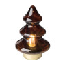 Lamp kerstboom - bruin - ⌀14x22 cm