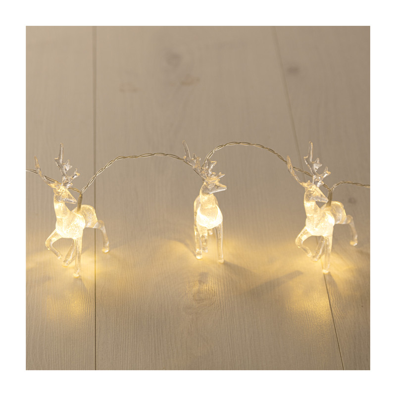 Kerstverlichting rendier - 11x11x16.5 cm