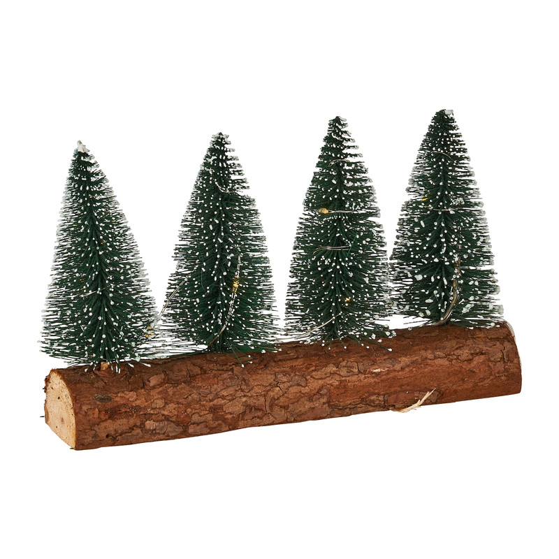 Kerstboompjes op stam - led - 20x10 cm
