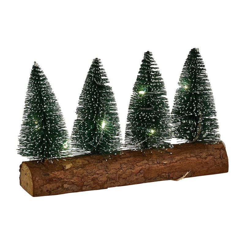 Kerstboompjes op stam - led - 20x10 cm