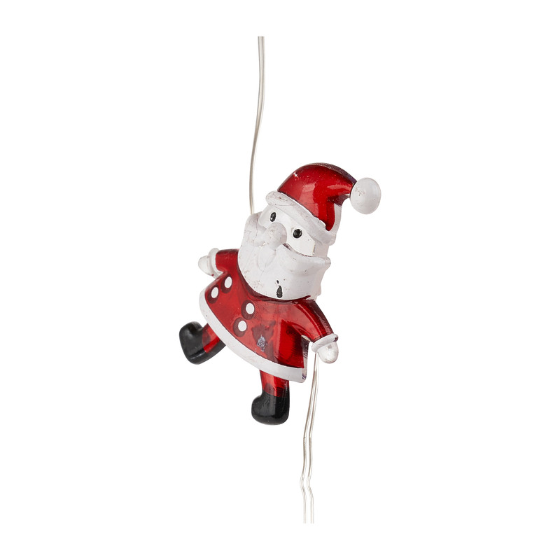Kerstverlichting kerstman - warm wit - 20 lampjes - 2.2 meter
