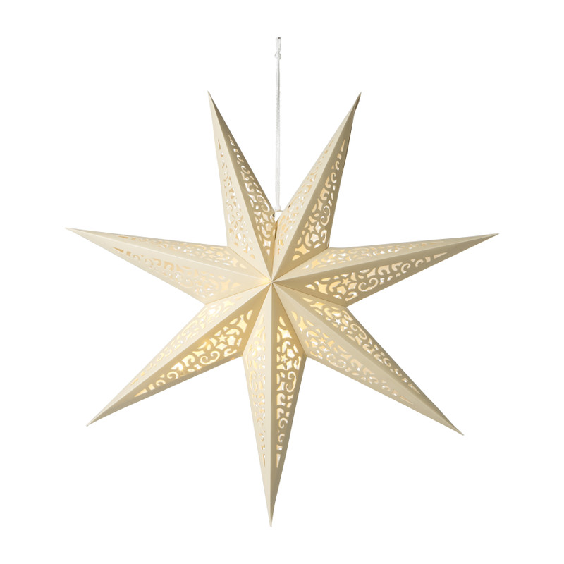 Kerstster LED - papier - diverse varianten - 60 cm