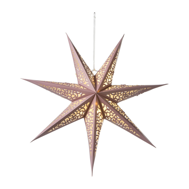Kerstster LED - papier - diverse varianten - 60 cm