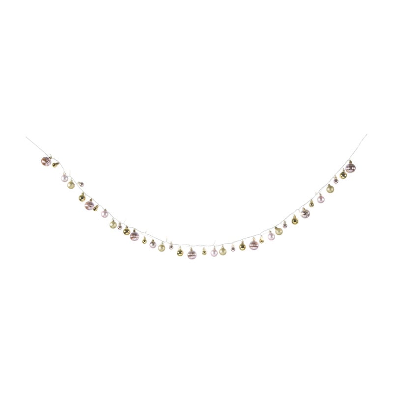 Lichtslinger met kerstballen - 20 LED - 210 cm