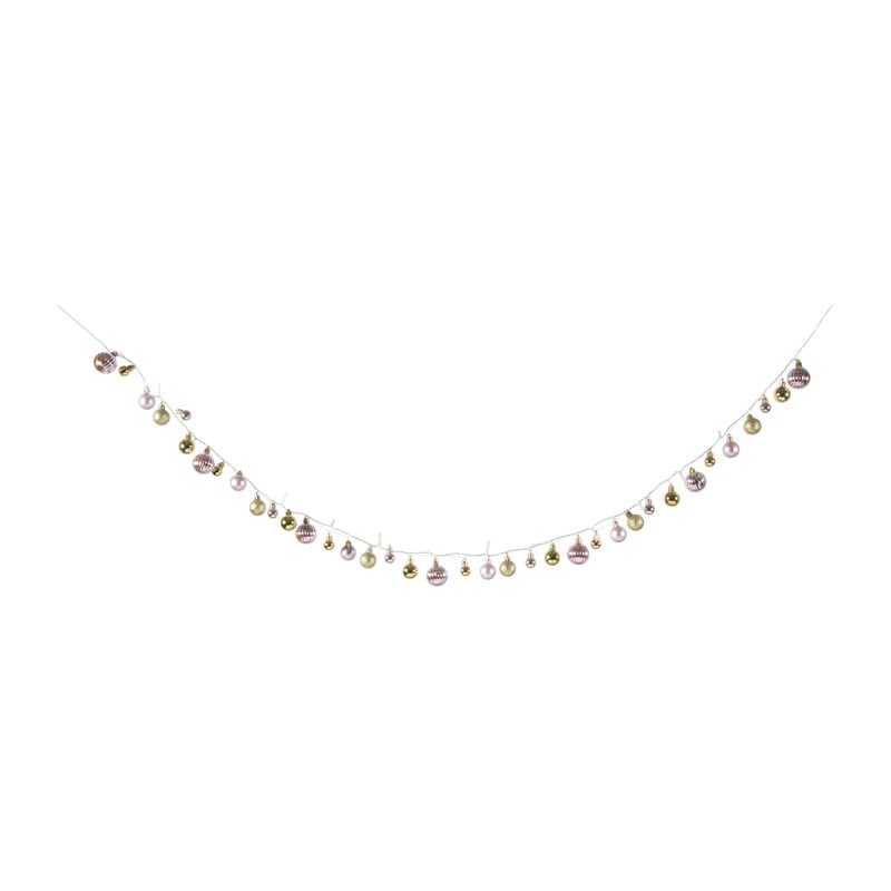 Lichtslinger met kerstballen - 20 LED - 210 cm