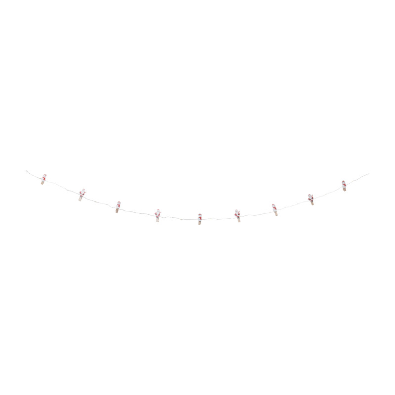 Lichtslinger met knijpers kerst - 30 cm - diverse varianten