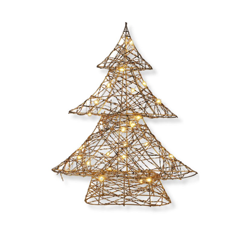Boom deco goud - LED - 40x33x9 cm