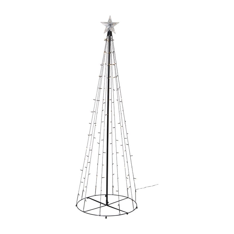 Kerstboom met LED lichtjes en ster - 180 cm
