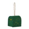 Kersthanger brievenbus - groen - 6.5x6x4.5 cm