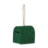 Kersthanger brievenbus - groen - 6.5x6x4.5 cm