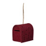 Kersthanger brievenbus - roze - 6.5x6x4.5 cm