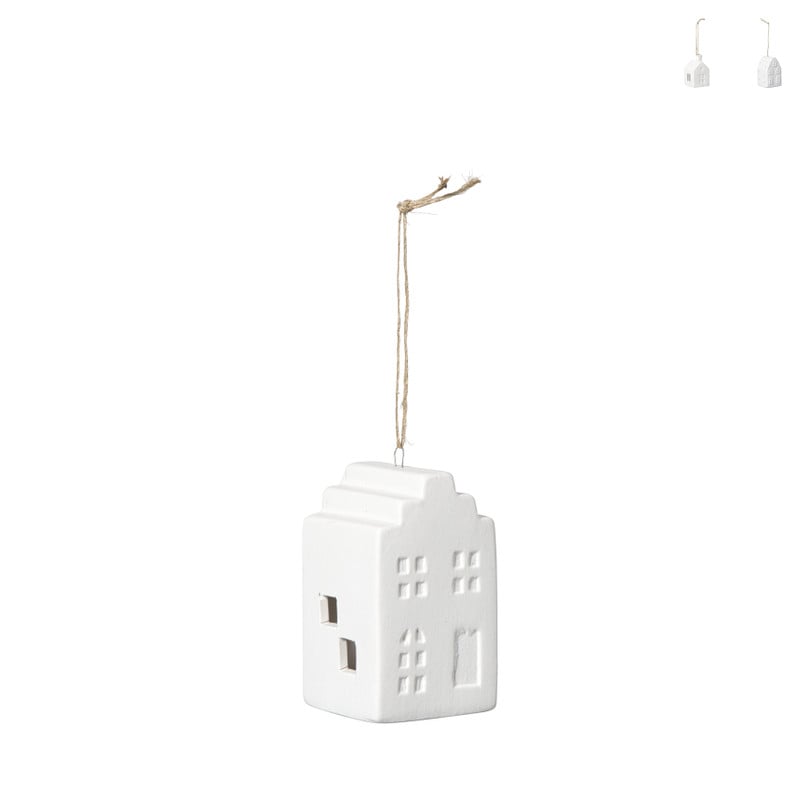 LED kersthuisje wit  - 7.5x4.5x4.5 cm - diverse varianten