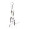 Kerstboom met LED lampjes - zwart/goudkleurig - 60 cm