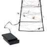Kerstboom met LED lampjes - zwart/goudkleurig - 60 cm