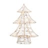 Kerstboom met LED lampjes - goudkleurig - 40 cm