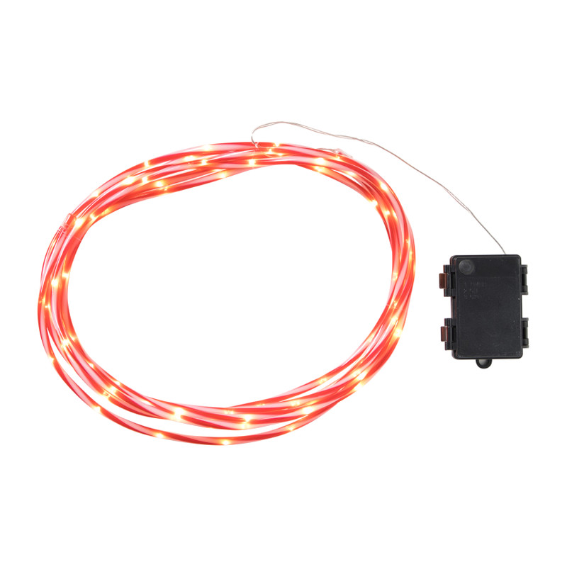 Kerstdraad candy cane - rood/wit - 5 meter