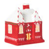 Kersthuisje LED groot - rood - 10x9x6.5 cm