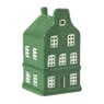 Kersthuisje - groen - 11x5.5x5.5 cm