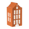 Kersthuisje - oranje - 11x5.5x5.5 cm