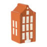 Kersthuisje - oranje - 11x5.5x5.5 cm
