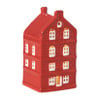 Kersthuisje - rood - 11x5.5x5.5 cm