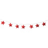 Kerst lichtslinger met sterren - rood - 1.35 meter