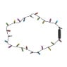 Kerst lichtslinger met lampjes - multikleur - 90 cm