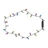 Kerst lichtslinger met lampjes - multikleur - 90 cm