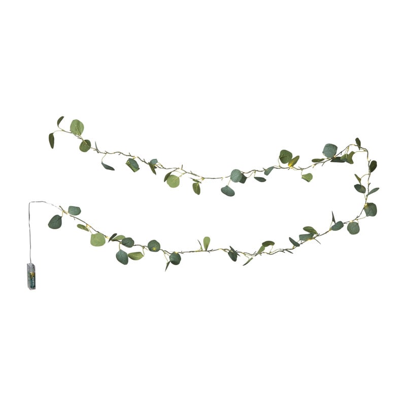 Kerst lichtslinger met eucalyptus - groen - 2 meter