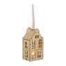 LED kersthuisje - champagnekleurig - 11.3x5.8x4.3 cm