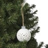 Kerstbal LED stippen - wit