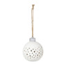 Kerstbal LED stippen - wit