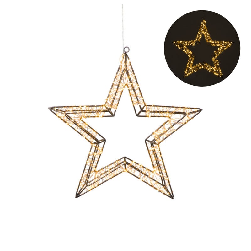 Kerstverlichting ster klein - warm wit - 38 cm