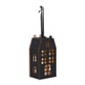 LED kersthuisje - zwart - 11.3x5.8x4.3 cm
