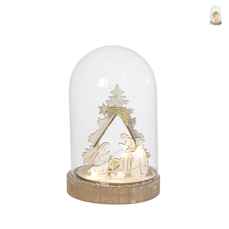 Stolp kerststal - diverse varianten - ø11x17 cm