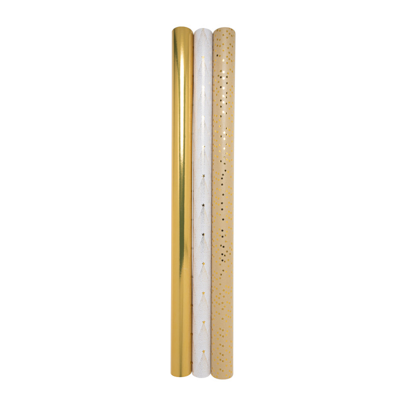 Kerstpapier - 3-pack