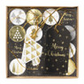 Cadeaustickers en labels - zwart/wit/goud