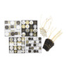 Cadeaustickers en labels - zwart/wit/goud