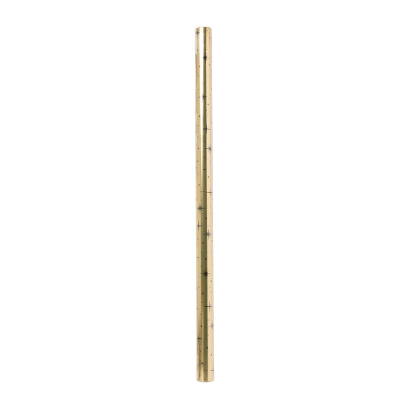 Kerst inpakpapier ster - goud - 70x200 cm